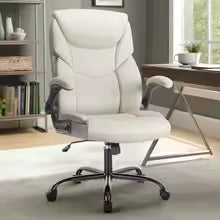 Premium Ergonomic Executive Office Chair – Ivory White
