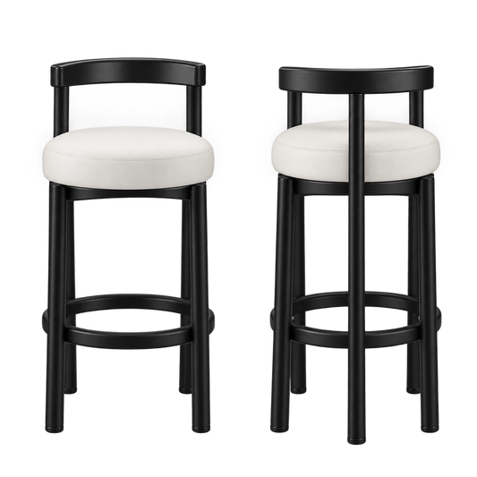Luxe Modern Upholstered Counter Stools – Set of 2