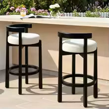 Luxe Modern Upholstered Counter Stools – Set of 2